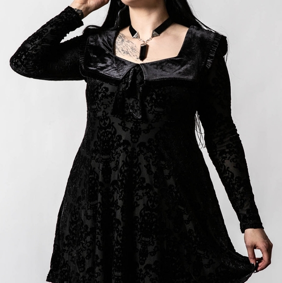 ANGELIQUE COLLAR DRESS KILLSTAR - Picture 2 of 3